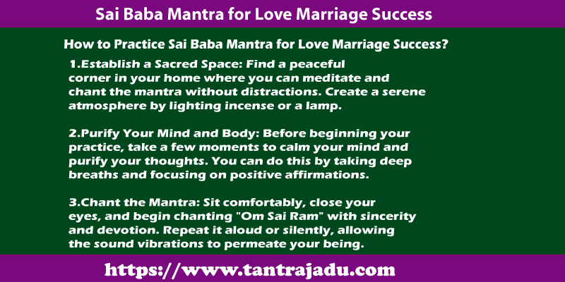 Sai Baba Mantra for Love Marriage Success