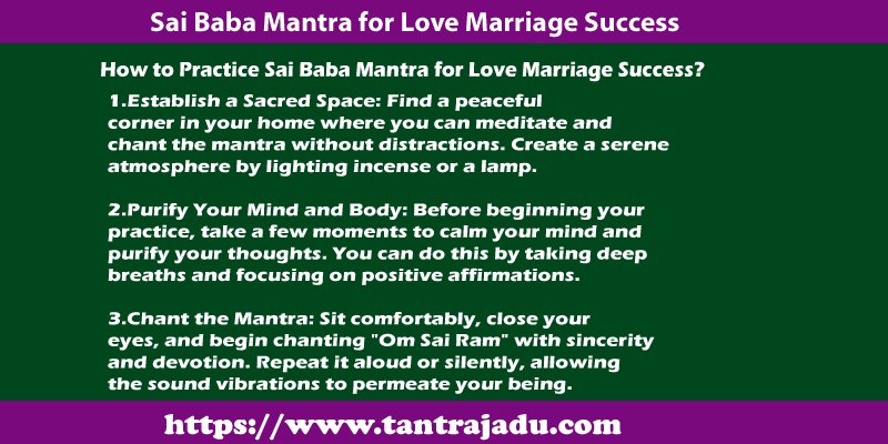 Sai Baba Mantra for Love Marriage Success
