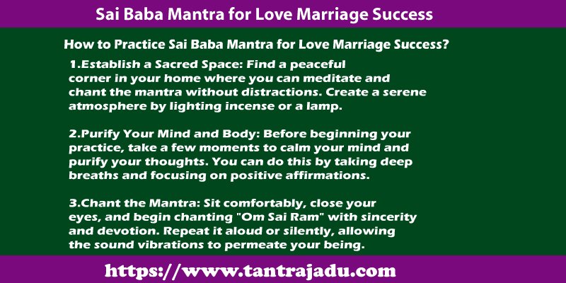 Sai Baba Mantra for Love Marriage Success